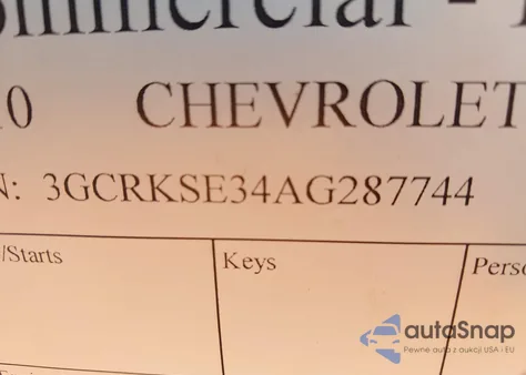2010 Chevrolet Silverado 1500 Lt from USA, damaged, VIN 3GCRKSE34AG287744